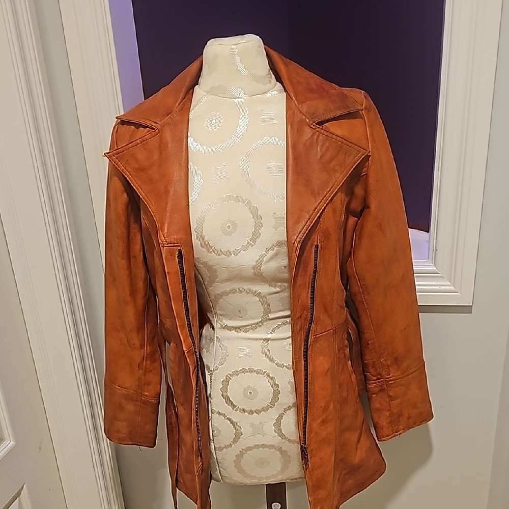 Women's Tan Leather Jacket